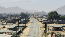 Looking west