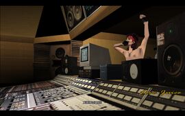 Tommy arrives at the V-Rock Recording Studio in Downtown to find Love Fist's frontman, Jezz Torrent recording vocals for new a song.