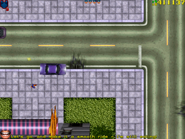 He enters the protagonist's car and tells them to escape the cops.
