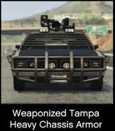 WeaponizedTampa-GTAO-HeavyChassisArmorResearch.png (121 KB) Researched Heavy Chassis Armor upgrade.