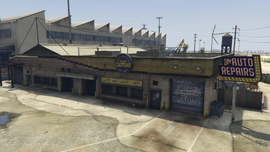 Los Santos Customs on Greenwich Parkway.