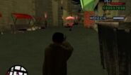 Carl Johnson involved in a shoot out