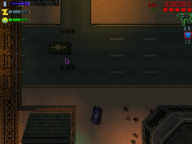 The military soldiers and the Tank on their way to Johnny Zoo's exotic car location.