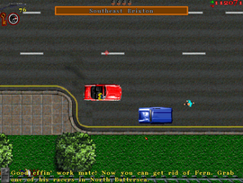 After killing the goons, they are told to steal one of Poundage Fern's cars.