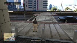 The signal is being disrupted. Destroy the jammers to reduce the search area.