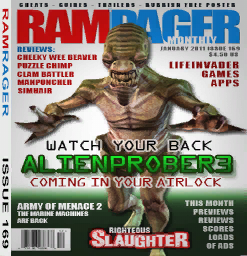 The game advertised on the front cover of RamRager magazine.