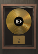 Gold record of "ETA (feat. Anderson .Paak, Snoop Dogg, & Busta Rhymes)" in the player's office after completing Studio Time.