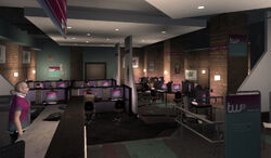 The interior of TW@'s Broker branch, GTA IV. All three TW@ branches in the game use the same interior.