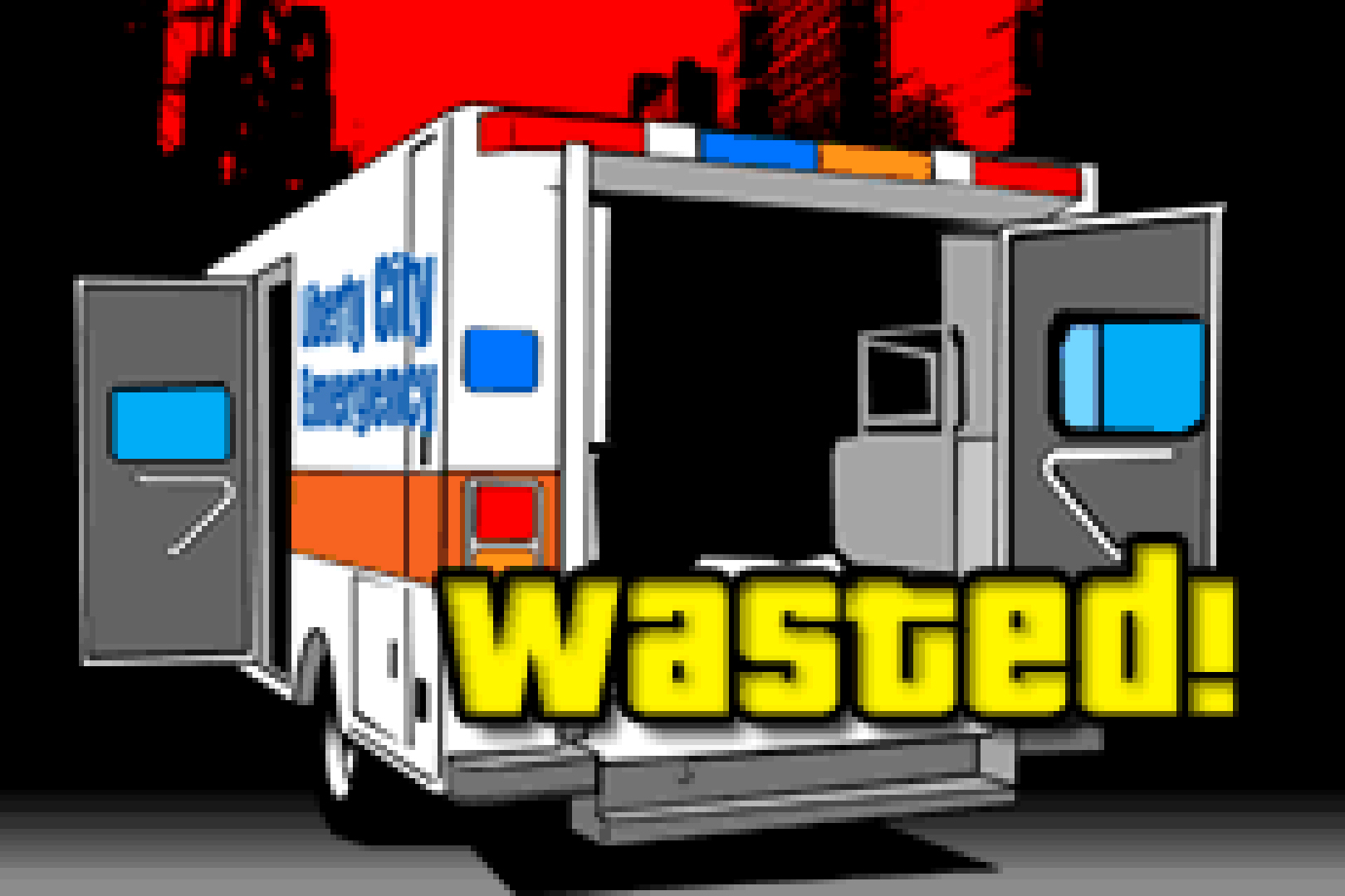 Artwork of the Ambulance in Grand Theft Auto Advance.