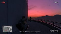 Take out enemies on the roof.