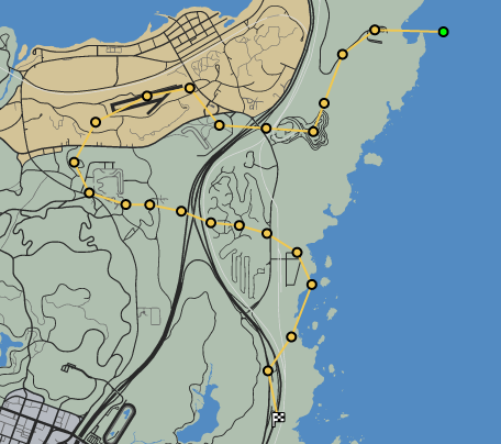 The Humane Race GTAO Race Map