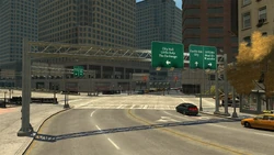 Union Drive West freeway signage.
