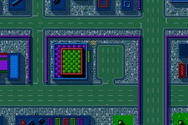 Overview of the Telephone Hill Diner in the Game Boy Color version.