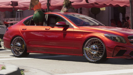 Another shot of the car with the rear quarter in view.