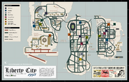 Official high resolution map for Grand Theft Auto: Liberty City Stories.