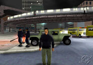 Unknown gang unused in the final version of GTA III, possibly Zaibatsu members.