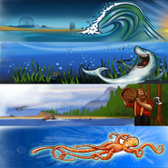 The 4 available artworks for the Paradise.