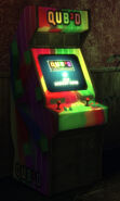 A QUB3D arcade cabinet in The Triangle Club.