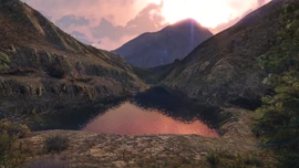 The lake on Mount Gordo.