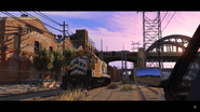 A train passes by in La Mesa.