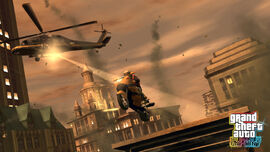 A pre-release screenshot showing Luis Lopez escaping on a Hakuchou.