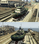 The docked Olifantus.