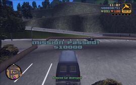 All vans destroyed; mission passed.
