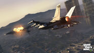 A P-996 Lazer destroying a helicopter.