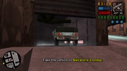 Take the vehicle to Salvatore's lockup.