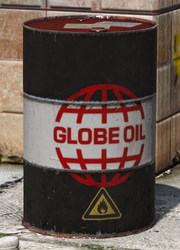 A Globe Oil barrel in GTA V.