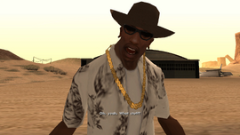 CJ asks what stuff he meant.