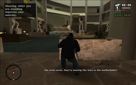 For some reason, the Russians have started a firefight and CJ and Smoke are forced to fight for their lives.