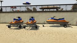 Jetskis for hire outside the country club.
