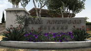 Lake Vinewood Estates sign on Marlowe Drive.