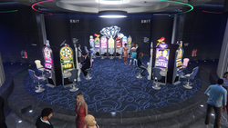 Various slot machines in the main lobby.