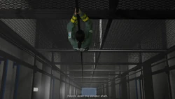 Rappel down the elevator shaft