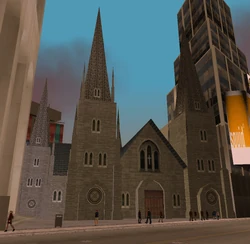 The Liberty City Cathedral in GTA III.