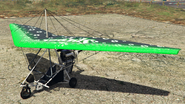 An Ultralight with a Sprunk {{'}}The Essence Of Life{{'}} livery in Grand Theft Auto Online. (Rear quarter view)