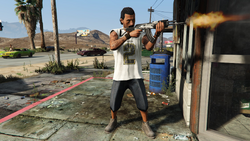Ortega-GTAVe-AssaultRifle.png (2.73 MB) Ortega attacking Trevor's meth lab during the mission "Trevor Philips Industries" (if spared).