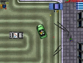 Tallon leaves the police station and enters his blue Portsmouth.