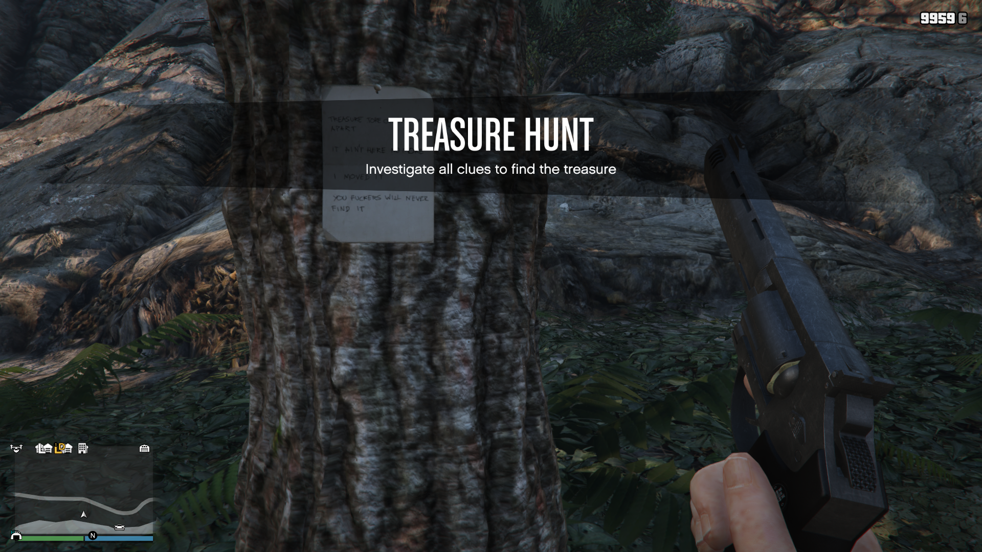 what guns do you get in gta v treasure hunt