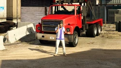 Yusuf Amir at Red's Auto Parts in Grand Theft Auto Online.