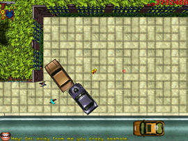 He confronts the protagonist.