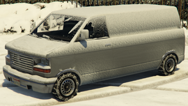 A snow Burrito in Grand Theft Auto V. (Rear quarter view)