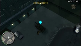 Stealing the tank at the airport.