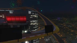 They turn left after the depository building and continue past the FIB building again