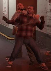 Jaspers-GTAV-HoldingMichaelAtGunpoint.png (575 KB) Front view of Jaspers holding Michael.