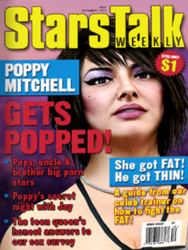 On the cover of Stars Talk Weekly.