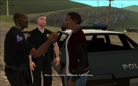 Tenpenny warns Carl to stay away from Big Smoke and Ryder, or else there will be serious consequences.