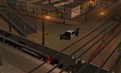 First Mission Extra Glitch (C.R.A.S.H. officers get out of the car).